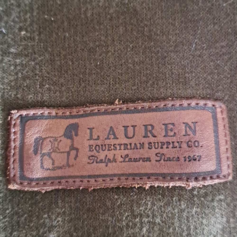 Vintage Ralph Lauren Olive Green Men's Jacket Full-Zip Hoodie Size L - Picture 8 of 11